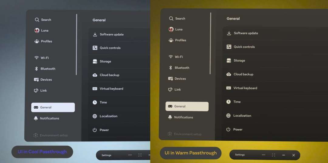 Meta Horizon OS v79测试版新增自适应照明功能