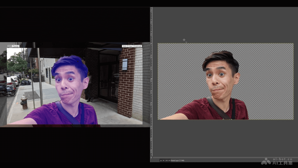 Magic Copy 开源的AI抠图工具,在浏览器中自动识别图像进行抠图