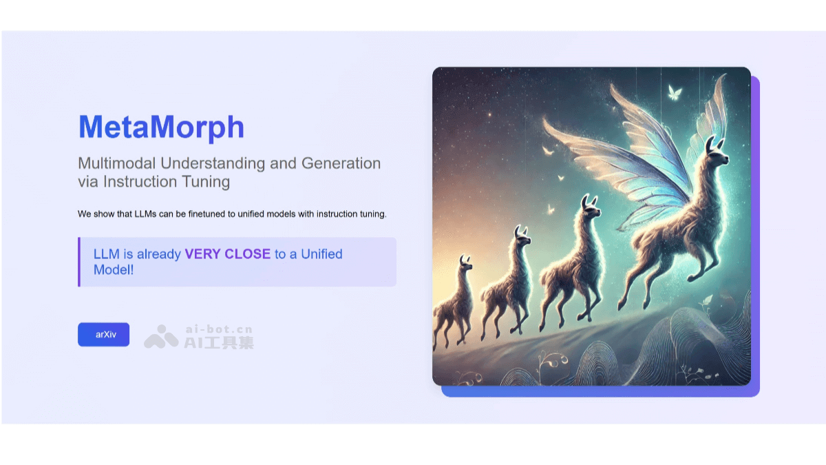 MetaMorph 统一多模态理解与生成大模型,基于VPiT 预测多模态 token